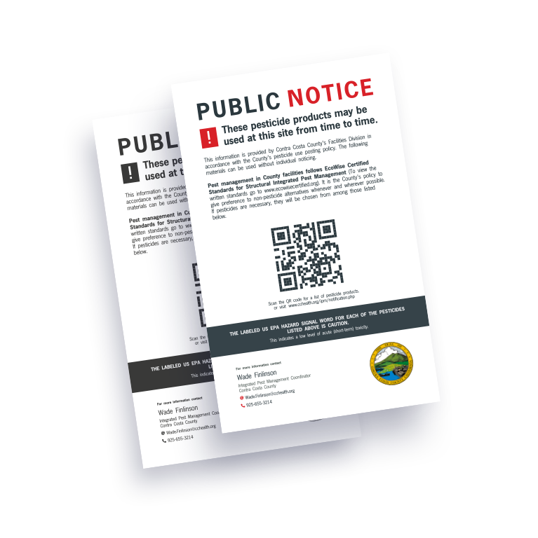 Contra Costa County Permanent Pesticide Use Posting