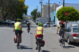 Riding throughout the city