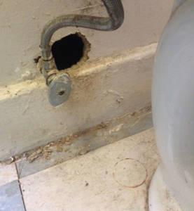 Gap Around Plumbing